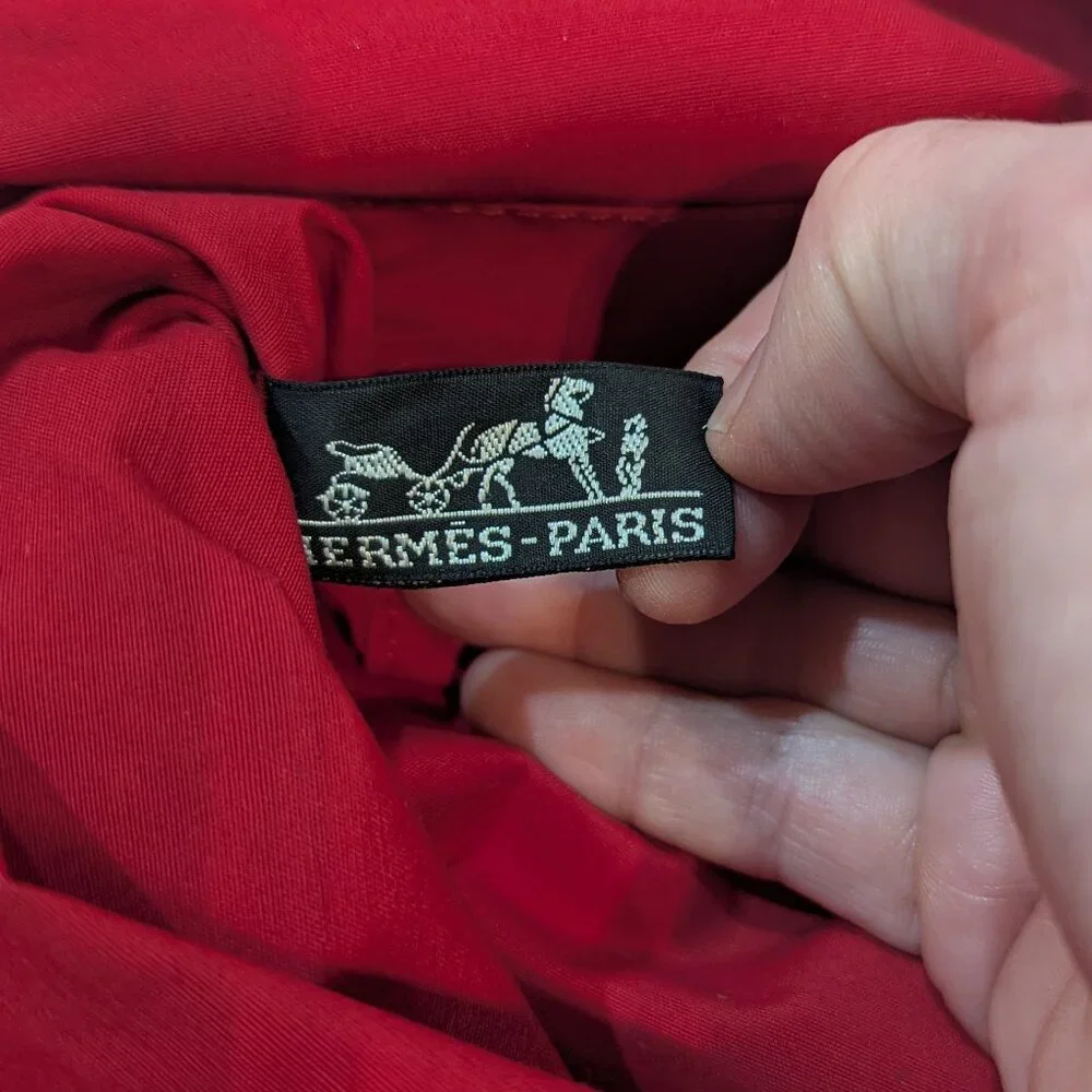 Hermes Hot Pink 100% Silk Bolide Pouch/ Bag - Picture 11 of 16